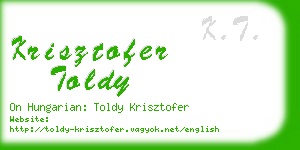 krisztofer toldy business card